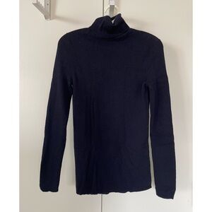Uniqlo Women Turtleneck Pure New Wool Navy